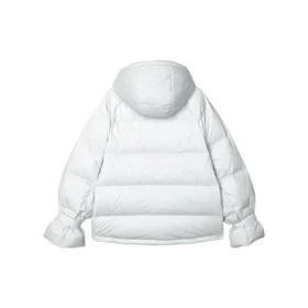 WMNS) Chaqueta de plumón con capucha y cremallera Skechers de manga larga «Blanca»