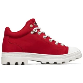 Zapatillas de lona de caña alta Jeremy Ville x Skechers Roadies Rojo/Blanco