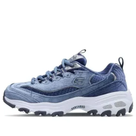 Zapatos bajos gruesos D’ Lites Velvet Gris/Azul