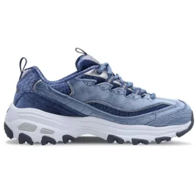 Zapatos bajos gruesos D’ Lites Velvet Gris/Azul