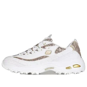 Zapatos D’ Lites de caña baja estilo «daddy» en blanco/dorado