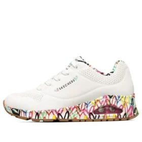 Zapatos de running James Goldcrown x Skechers Uno Low, blancos